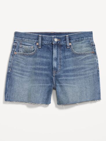 Old Navy High-Waisted OG Cut-Off Jean Shorts -- 4-inch inseam - Medium Wash in Saudi Arabia