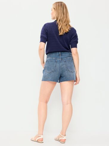 Old Navy High-Waisted OG Cut-Off Jean Shorts -- 4-inch inseam - Medium Wash in Saudi Arabia
