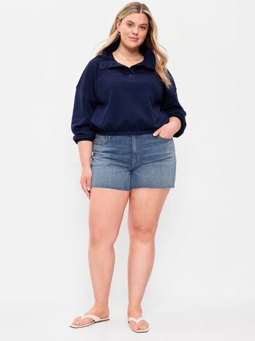 Old Navy High-Waisted OG Cut-Off Jean Shorts -- 4-inch inseam - Medium Wash in Saudi Arabia