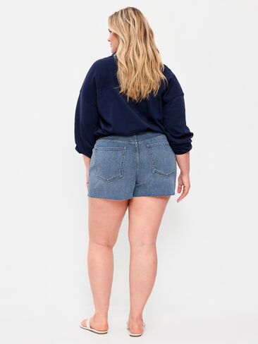 Old Navy High-Waisted OG Cut-Off Jean Shorts -- 4-inch inseam - Medium Wash in Saudi Arabia