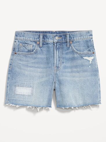 Old Navy Curvy High-Waisted Baggy Jean Shorts -- 5-inch inseam - Riley Repair in Saudi Arabia