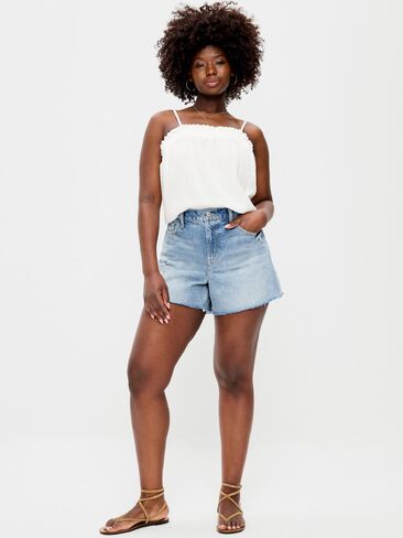 Old Navy Curvy High-Waisted Baggy Jean Shorts -- 5-inch inseam - Riley Repair in Saudi Arabia