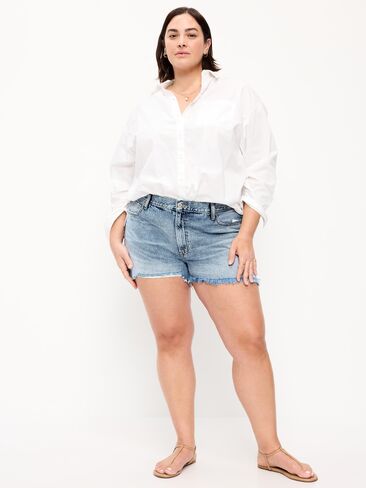 Old Navy High-Waisted OG Cut-Off Jean Shorts -- 4-inch inseam - Light Wash in Saudi Arabia