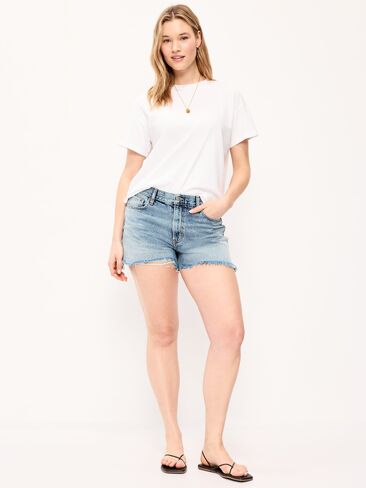 Old Navy High-Waisted OG Cut-Off Jean Shorts -- 4-inch inseam - Light Wash in Saudi Arabia