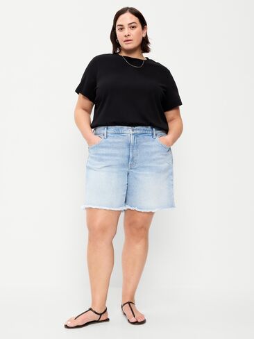 Old Navy High-Waisted OG Jean Cut-Off Shorts -- 7-inch inseam - LIGHTEST in Saudi Arabia