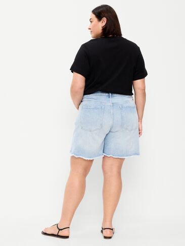 Old Navy High-Waisted OG Jean Cut-Off Shorts -- 7-inch inseam - LIGHTEST in Saudi Arabia