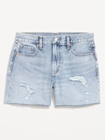 Old Navy High-Waisted OG Cut-Off Jean Shorts -- 4-inch inseam - Light Wash in Saudi Arabia