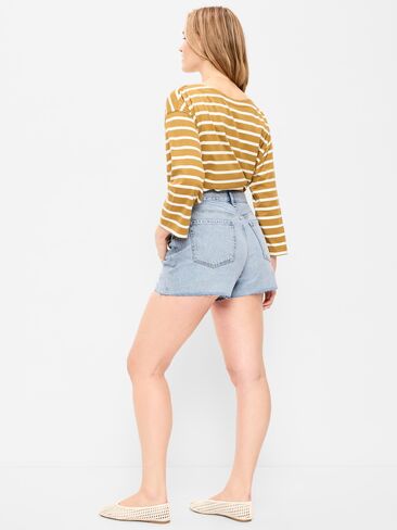 Old Navy High-Waisted OG Cut-Off Jean Shorts -- 4-inch inseam - Light Wash in Saudi Arabia
