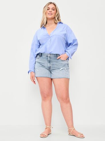 Old Navy High-Waisted OG Cut-Off Jean Shorts -- 4-inch inseam - Light Wash in Saudi Arabia