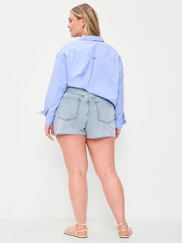 Old Navy High-Waisted OG Cut-Off Jean Shorts -- 4-inch inseam - Light Wash in Saudi Arabia