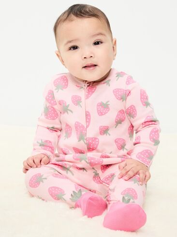 Old Navy 2-Way-Zip Sleep & Play Footed One-Piece for Baby - Strawberry in Saudi Arabia