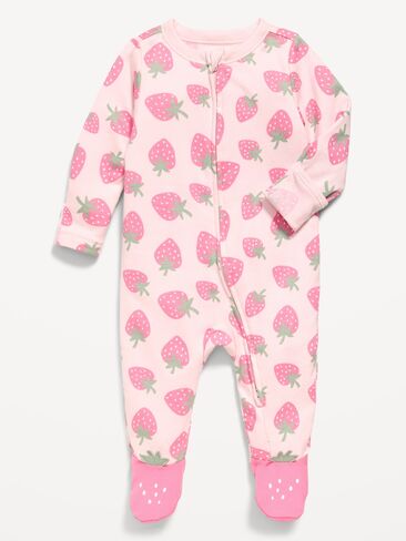 Old Navy 2-Way-Zip Sleep & Play Footed One-Piece for Baby - Strawberry in Saudi Arabia