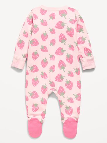 Old Navy 2-Way-Zip Sleep & Play Footed One-Piece for Baby - Strawberry in Saudi Arabia