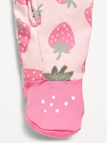 Old Navy 2-Way-Zip Sleep & Play Footed One-Piece for Baby - Strawberry in Saudi Arabia