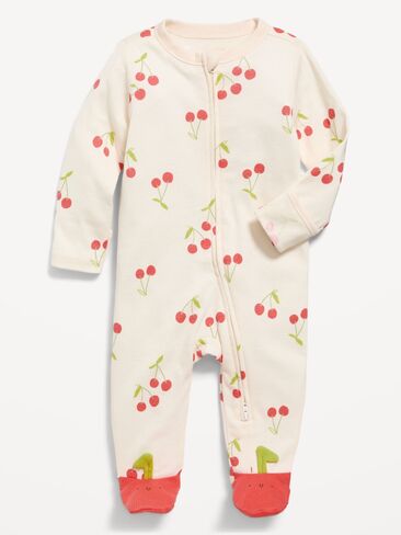 Old Navy 2-Way-Zip Sleep & Play Footed One-Piece for Baby - Cherry in Saudi Arabia