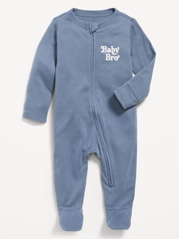 Old Navy 2-Way-Zip Sleep & Play Footed One-Piece for Baby - Brother in Saudi Arabia