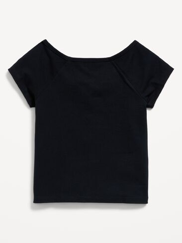 Old Navy Fitted Off-Shoulder Top for Girls - Black Jack in Saudi Arabia