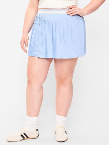 Old Navy Extra High-Waisted Micro-Pleated Skort - Monet Blue in Kuwait