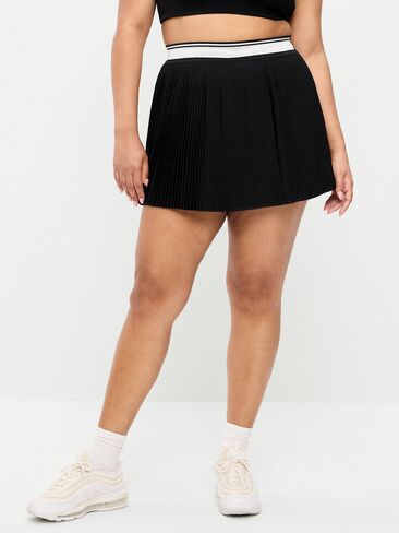 تنورة Old Navy بخصر عالٍ ومطويات صغيرة - بلاك جاك in Saudi Arabia