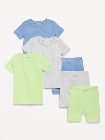 Old Navy Ribbed Snug-Fit Pajama 6-Piece for Toddler & Baby - Pastels in Saudi Arabia