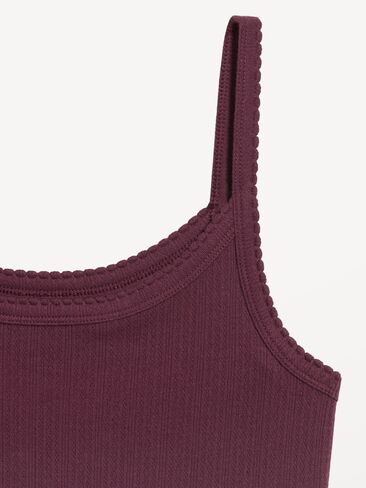 قميص بدون أكمام Old Navy Pointelle Cami - لحاء الكرز in Saudi Arabia