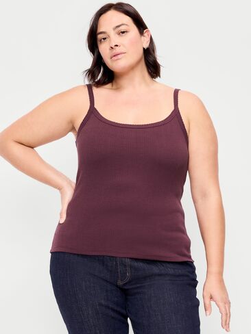 قميص بدون أكمام Old Navy Pointelle Cami - لحاء الكرز in Saudi Arabia