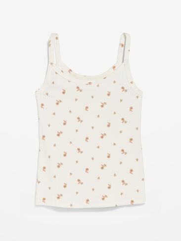 قميص بدون أكمام Old Navy Pointelle Cami - زهور بيضاء in Saudi Arabia