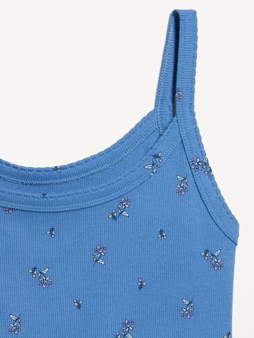 Old Navy Pointelle Cami Tank Top - White/Blue Floral in Saudi Arabia