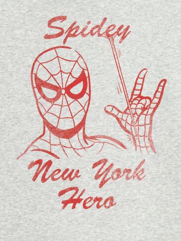 Old Navy Old Navy x Marvel Spider-Man Graphic Popover Hoodie for Adults - Heather Gray in Saudi Arabia