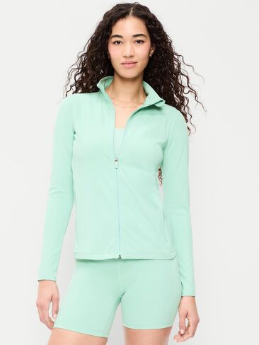 Old Navy StudioSmooth Full-Zip Jacket - Enchant Mint in Saudi Arabia
