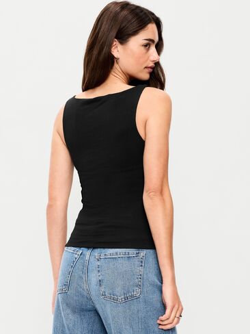 Old Navy Hug Double-Layer Boat-Neck Top - Black Jack in Saudi Arabia