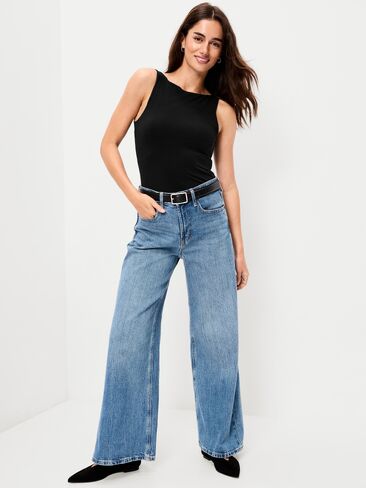 Old Navy Hug Double-Layer Boat-Neck Top - Black Jack in Saudi Arabia