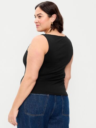 Old Navy Hug Double-Layer Boat-Neck Top - Black Jack in Saudi Arabia