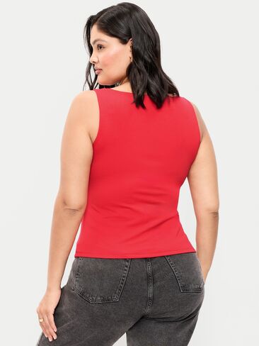 Old Navy Hug Double-Layer Boat-Neck Top - Red Buttons in Saudi Arabia