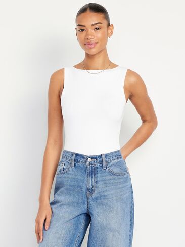 Old Navy Hug Double-Layer Boat-Neck Top - Calla Lilies in Saudi Arabia