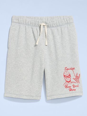 Old Navy Old Navy x Marvel Spider-Man Baggy Fleece Shorts for Men -- 10-inch inseam - Heather Gray in Saudi Arabia