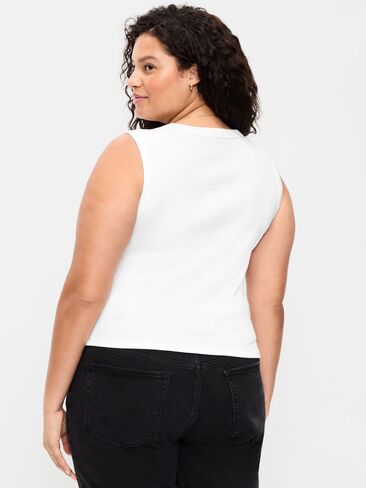 Old Navy Snug Crop V-Neck Tank Top - Calla Lilies in Saudi Arabia