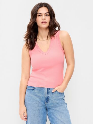 Old Navy Snug Crop V-Neck Tank Top - GLADIOLA in Saudi Arabia