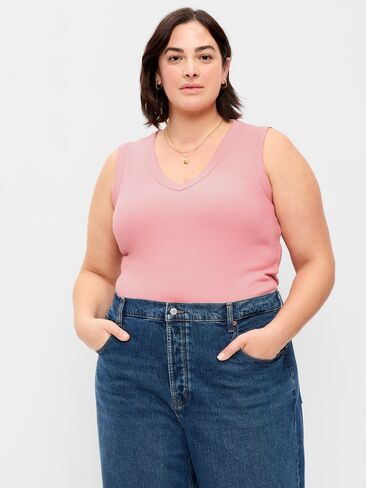 Old Navy Snug Crop V-Neck Tank Top - GLADIOLA in Saudi Arabia