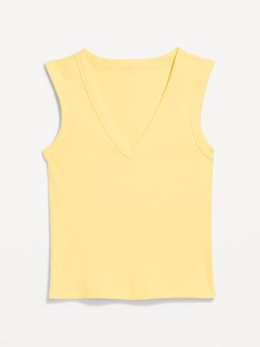 Old Navy Snug Crop V-Neck Tank Top - Sunbeam in Saudi Arabia