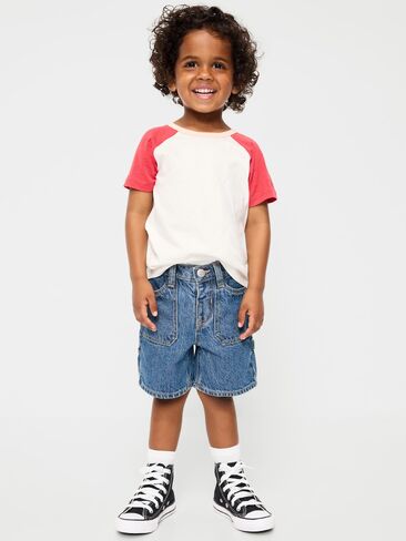 شورت جينز فضفاض من Old Navy للأولاد الصغار - لون داكن in Saudi Arabia