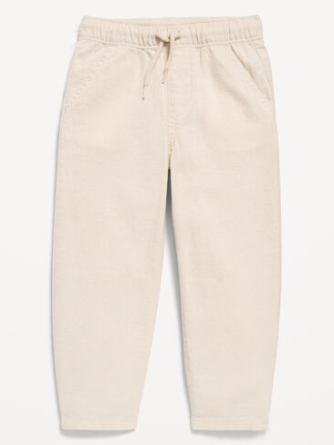 Old Navy Pull-On Barrel-Leg Linen-Blend Pants for Toddler Boys - Wish Bone in Saudi Arabia