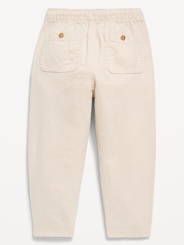 Old Navy Pull-On Barrel-Leg Linen-Blend Pants for Toddler Boys - Wish Bone in Saudi Arabia