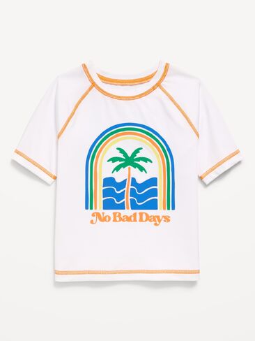 Old Navy Short-Sleeve Graphic Rashguard Swim Top for Toddler Boys - Calla Lilies in Saudi Arabia