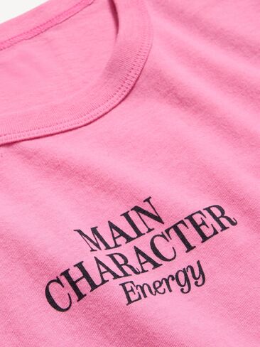 تي شيرت Old Navy EveryWear برسومات بياقة دائرية - HYDRANGEA PINK in Kuwait