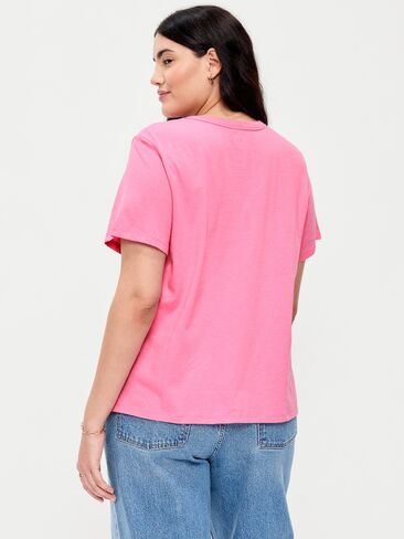 تي شيرت Old Navy EveryWear برسومات بياقة دائرية - HYDRANGEA PINK in Kuwait