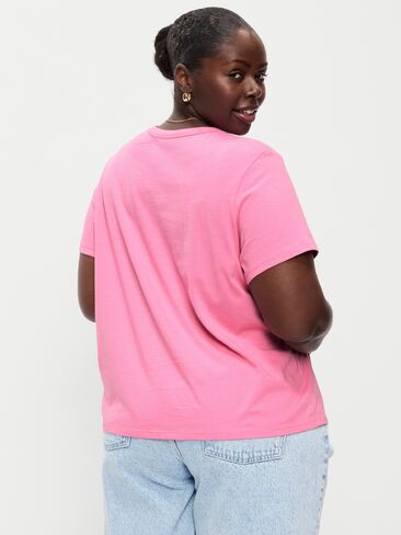 تي شيرت Old Navy EveryWear برسومات بياقة دائرية - HYDRANGEA PINK in Kuwait