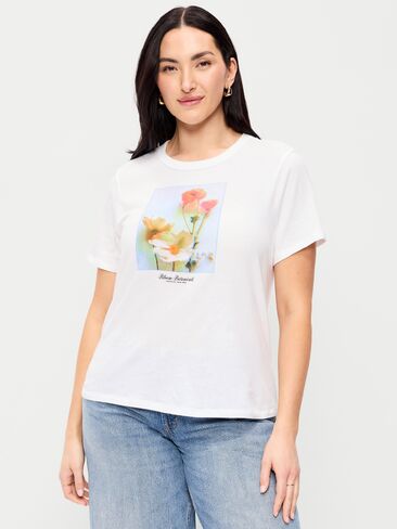 Old Navy EveryWear Crew-Neck Graphic T-Shirt - Calla Lilies in Kuwait