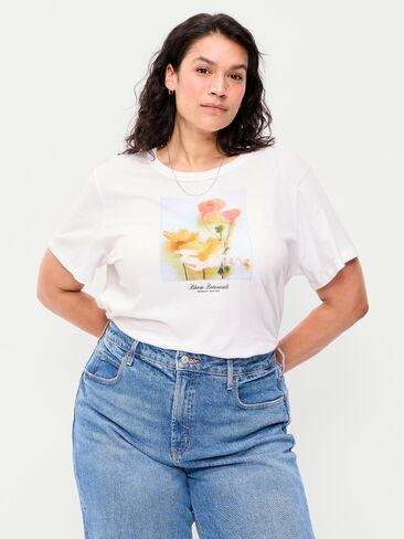 Old Navy EveryWear Crew-Neck Graphic T-Shirt - Calla Lilies in Kuwait