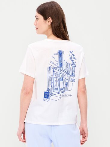 Old Navy EveryWear Crew-Neck Graphic T-Shirt - Calla Lily White in Saudi Arabia